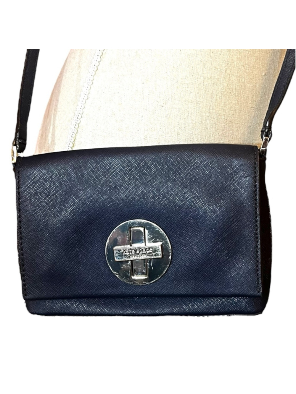 Kate Spade Newberry Lane Sally Crossbody, Small, Navy with Gold Hardware